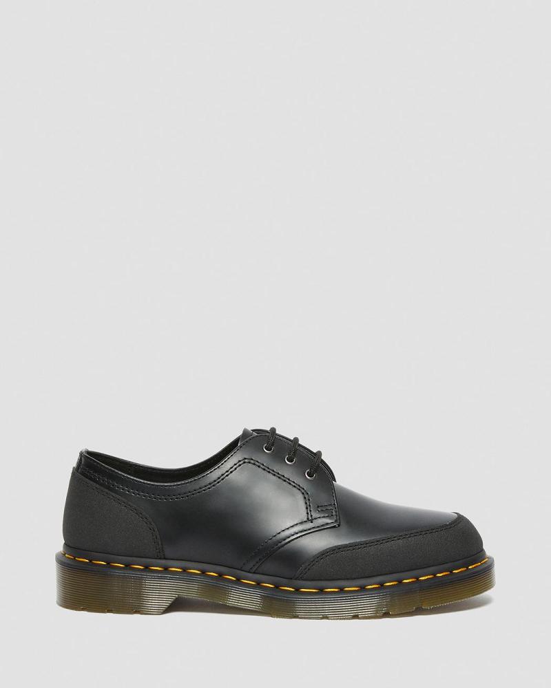 Dr Martens 1461 Guard Panel Læder Oxford Sko Dame Sort | DK 348EBC